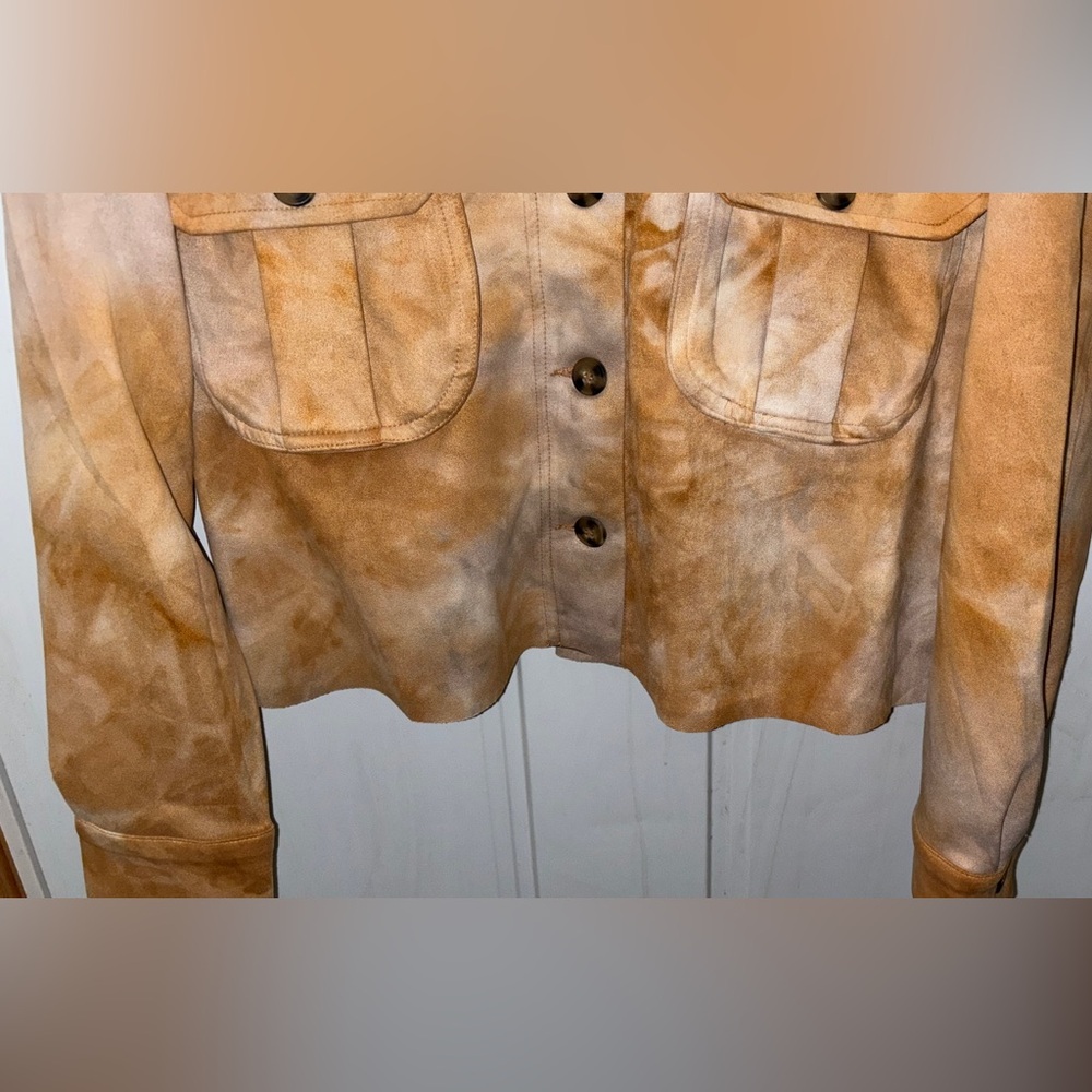 C’est Toi Black Label (buttery soft) butterscotch & white Jacket NWT - Picture 5 of 7
